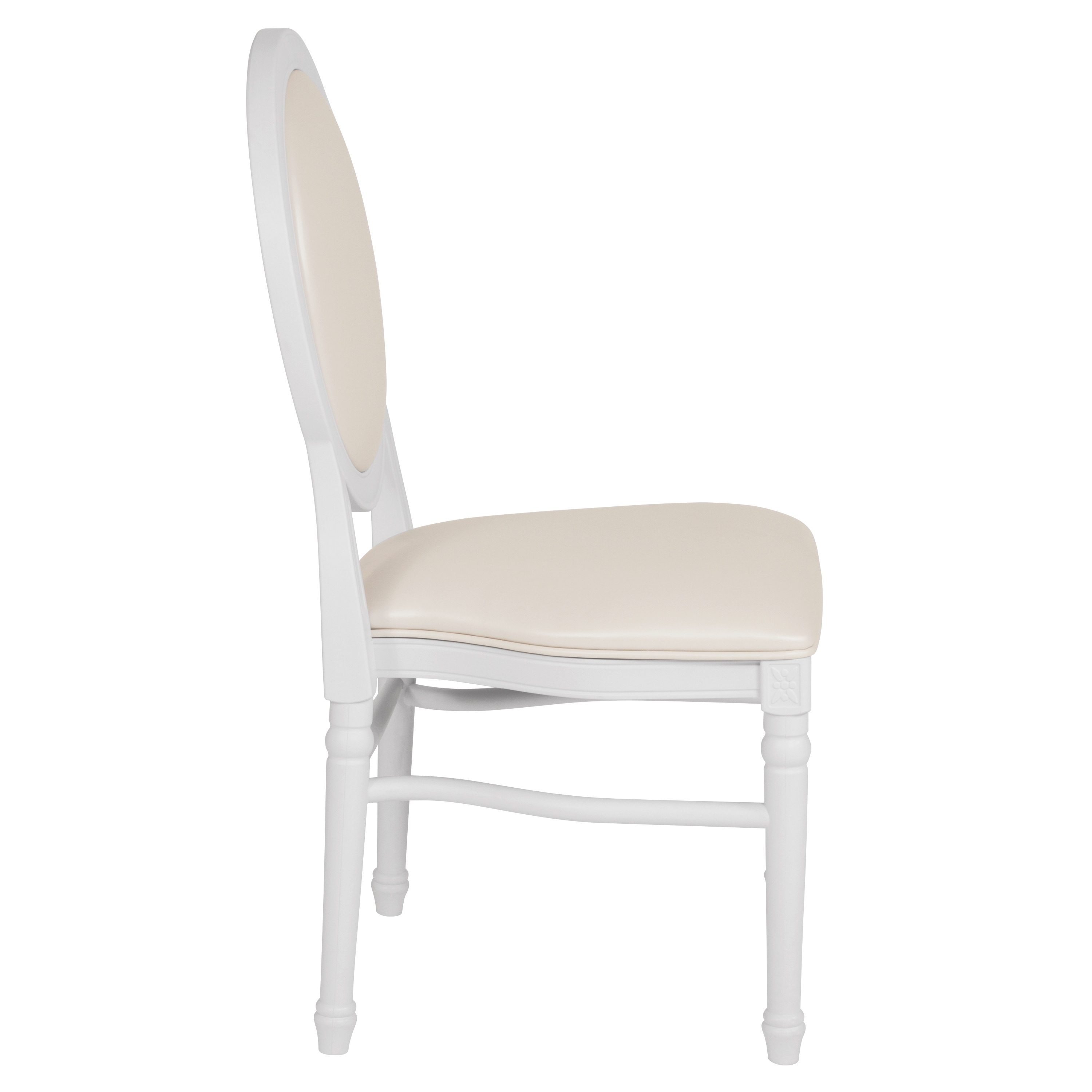 Denholme Unfinished Linen King Louis Back Side Chair