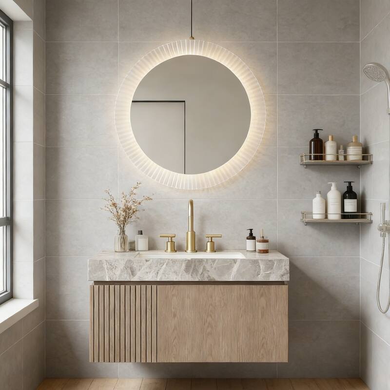 Floating Bathroom Vanity with 3 Pre-drilled Faucet Holes