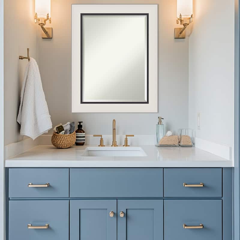 Ellie Beveled Framed Bathroom Vanity Wall Mirror