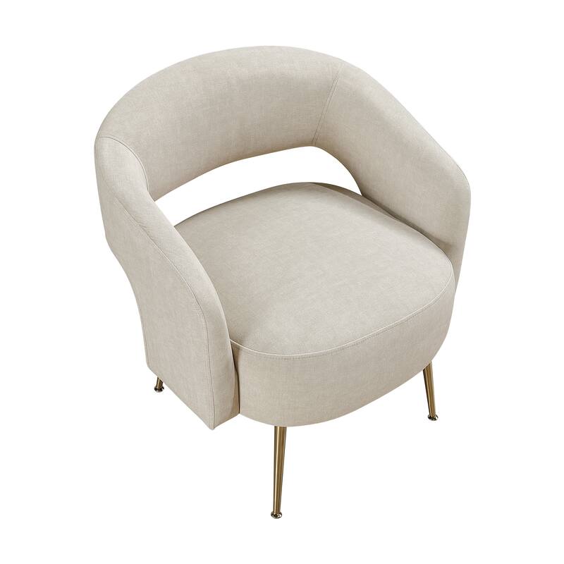 Sonoma 27.5" Velvet Accent Chair - Gold Finish Metal Legs