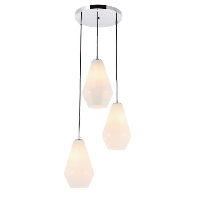 Gerald 3-light Modern Elongated Glass Hanging Pendant