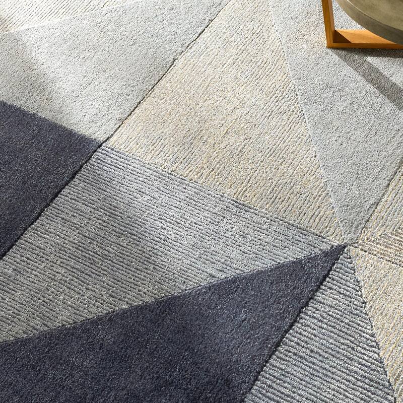 Amber Modern Patchwork Area Rug