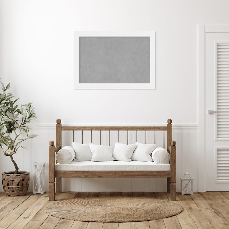 Amanti Art Corvino White Framed Magnetic Board
