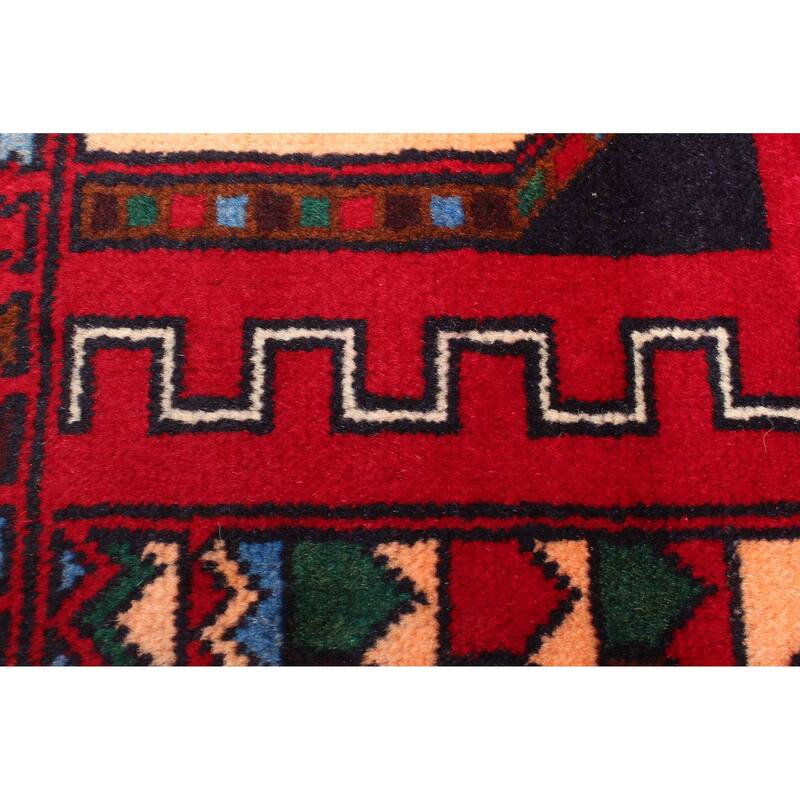 ECARPETGALLERY Hand-knotted Teimani Red Wool Rug - 2'9 x 4'8