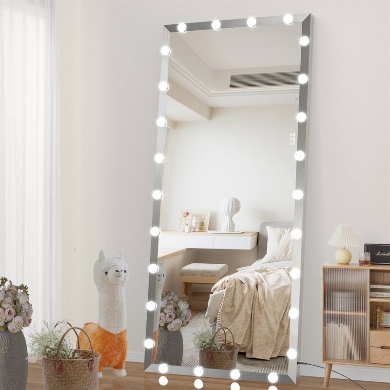Full Length Mirror with Adjustable Color and Brightness Lighted