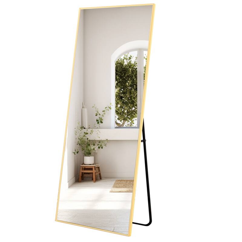 Aluminum Metal Frame Full-Length Floor Mirror