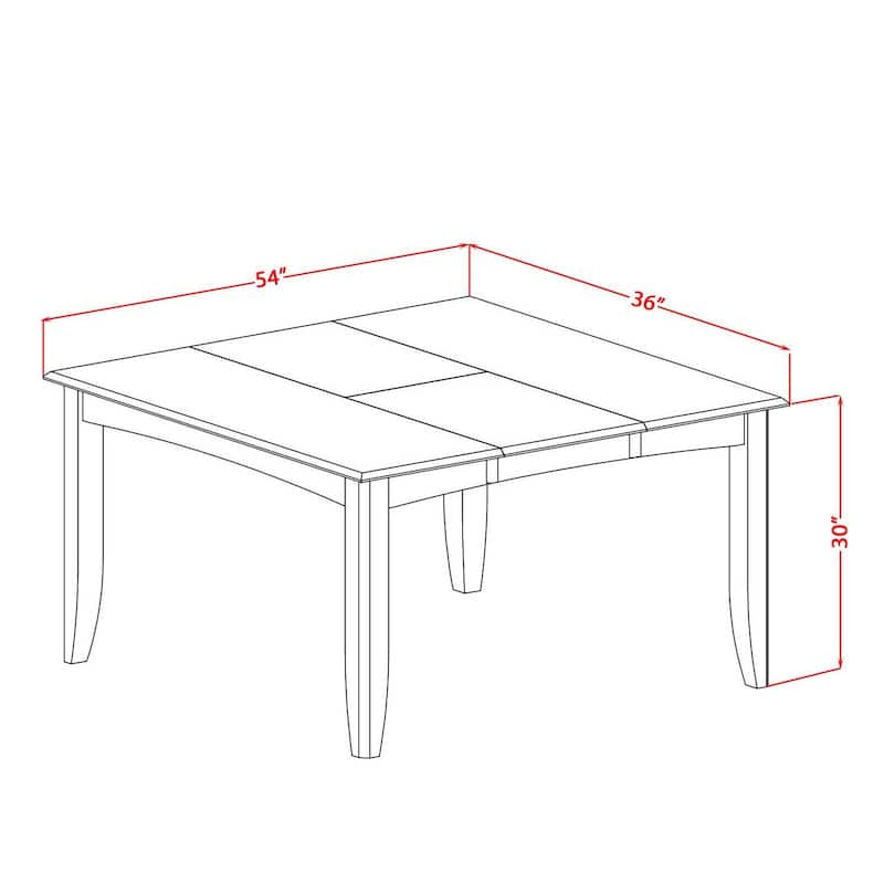 HomeStock 9-Pc Square Black & Cherry Finish Solid Wood Top Dining Table with 8-Chairs with Butterfly Leaf