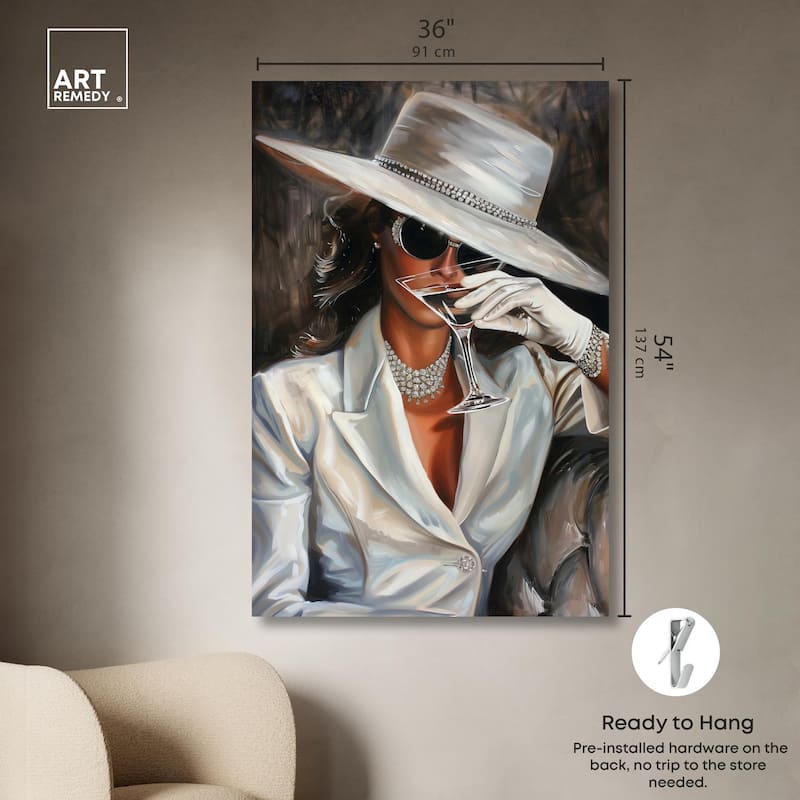 Time for a Martini Canvas by Art Remedy, Gallery Wrapped