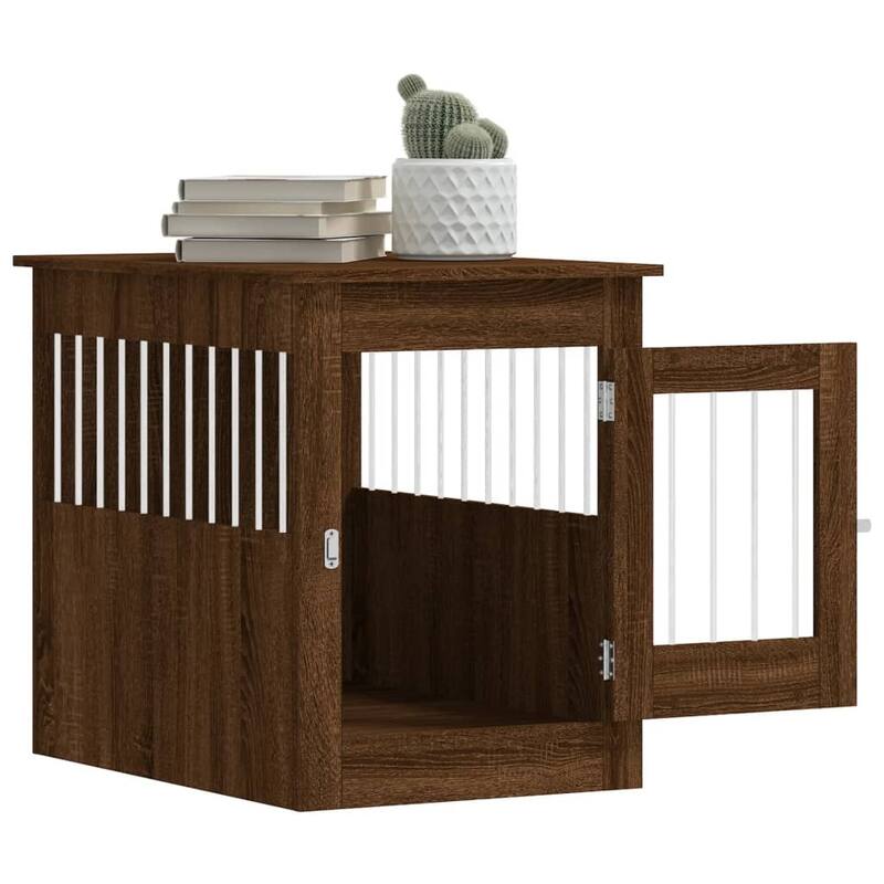 vidaXL Dog Crate with Door Doghouse Puppy Kennel Peg Cage Engineered Wood
