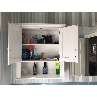 RiverRidge Somerset Collection Two-Door Wall Cabinet, White