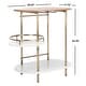 preview thumbnail 35 of 55, SAFAVIEH Iva 17.7-Inch Swivel 3-Tier Metal Bar Cart - 29.53" W x 17.72" L x 32.76" H