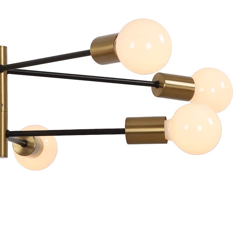 8-Light Metal Dimmable Sputnik Chandelier for Dining Room