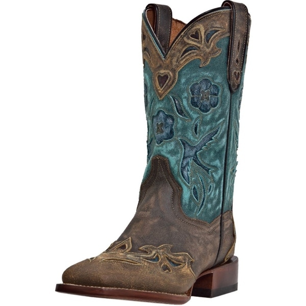 Dan Post Western Boots Womens Bluebird Wingtip Copper Teal