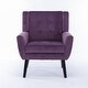 preview thumbnail 7 of 12, Modern Lounge Armchair, Velvet Single Sofa Chair, Club Comfy Guest Chair, Vanity Tufted Accent Chair, Lavender Purple
