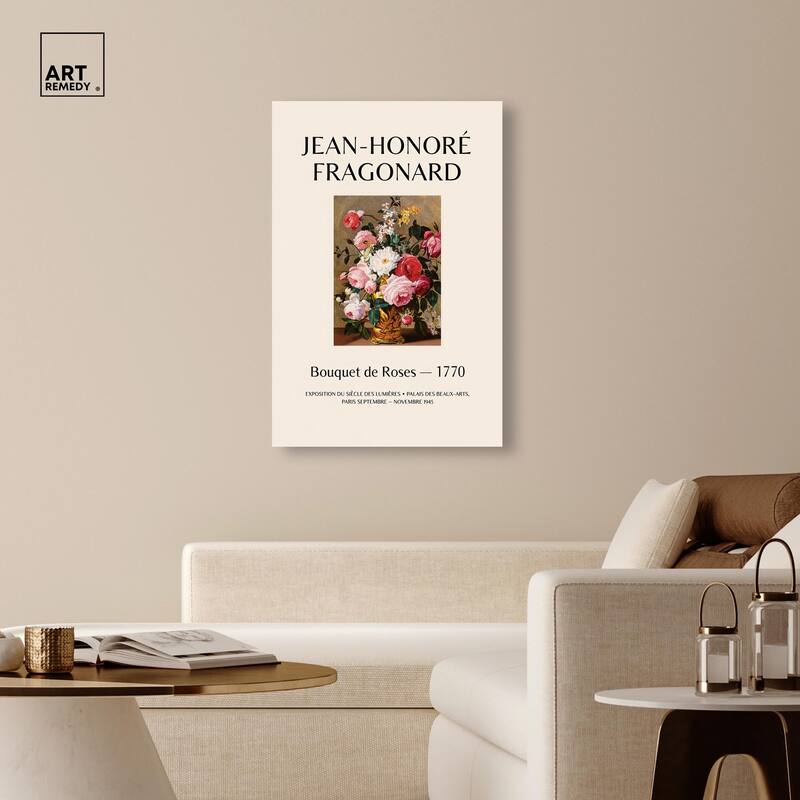Roses in a Golden Vase Canvas by Art Remedy, Gallery Wrapped