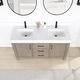 preview thumbnail 83 of 99, Leon 60 in. Double Bathroom Vanity with Composite Stone Top