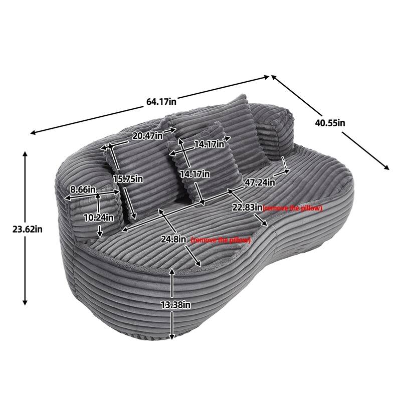 Comfort Lounger High Back Bean Bag Chair