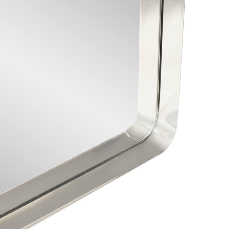 Steele Polished Silver Mirror - 40H X 30W X 2D