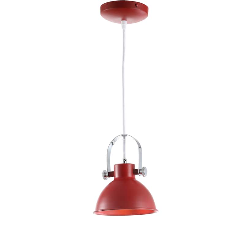 SAFAVIEH Lighting Orhideea Adjustable 1-Light Led White Pendant - 6.25"x6.25"x10-82" - 6Wx6Dx82H