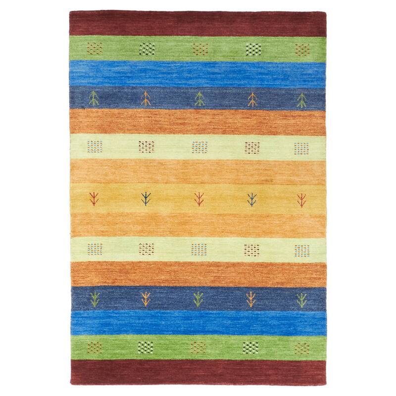 ECARPETGALLERY Hand Loomed Kashkuli Gabbeh Copper Wool Rug - 3'11 x 5'8