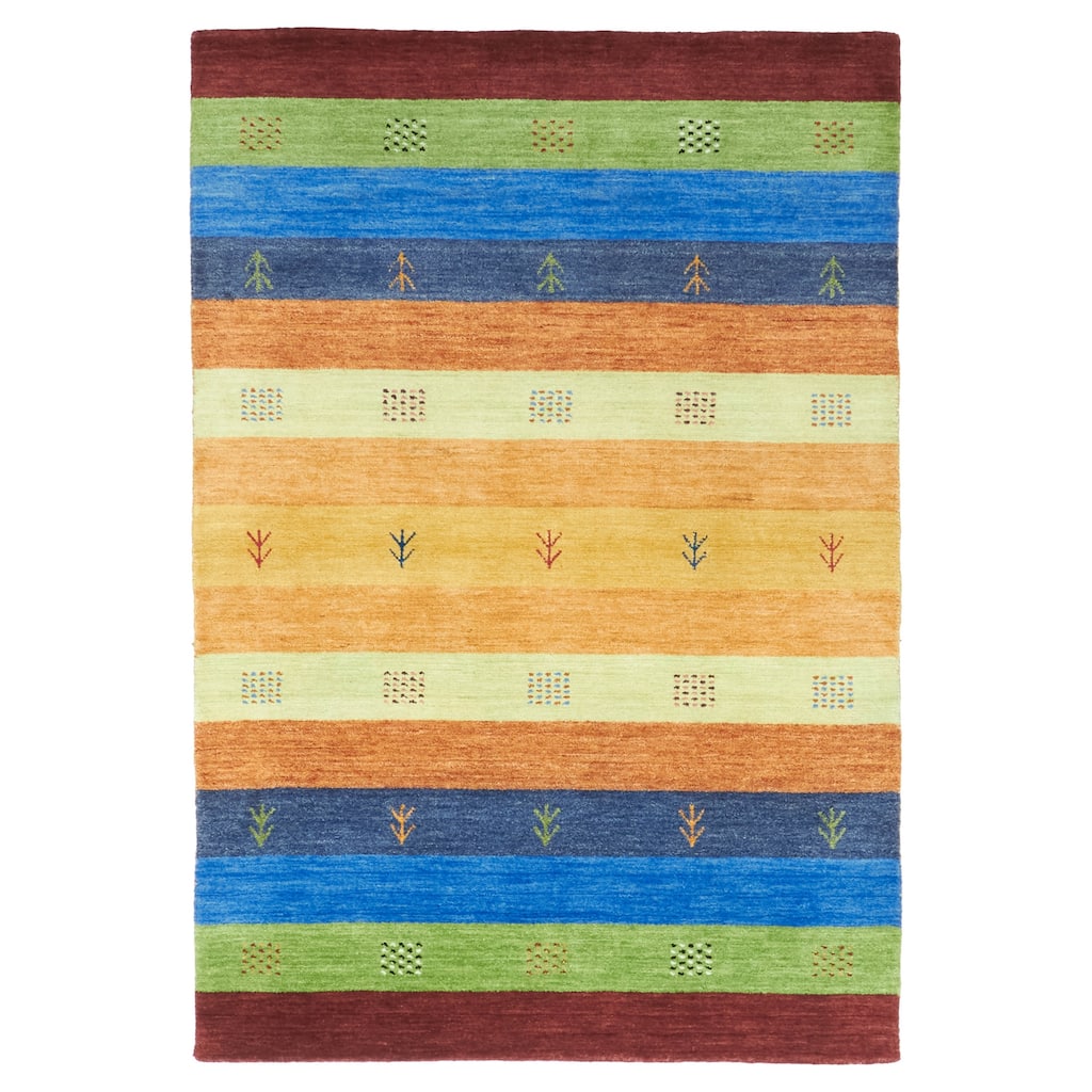 ECARPETGALLERY Hand Loomed Kashkuli Gabbeh Copper Wool Rug - 3'11 x 5'8