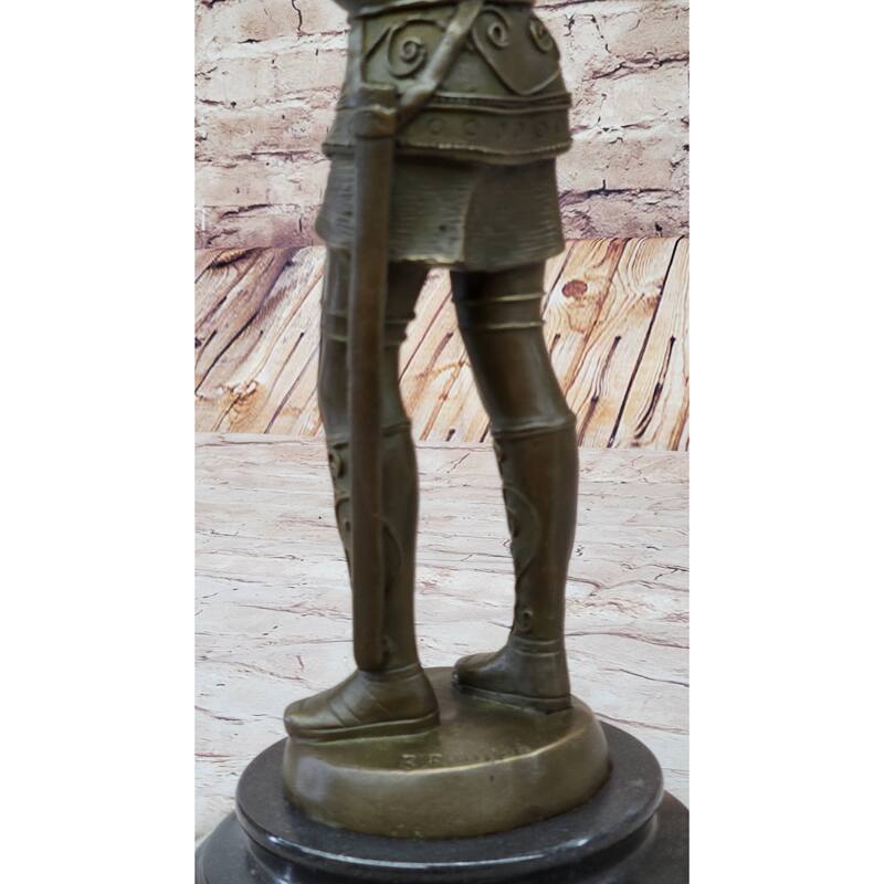 Saint Joan Of Arc In Plate Armor Bronze Statue Sculpture Figure Art Decor