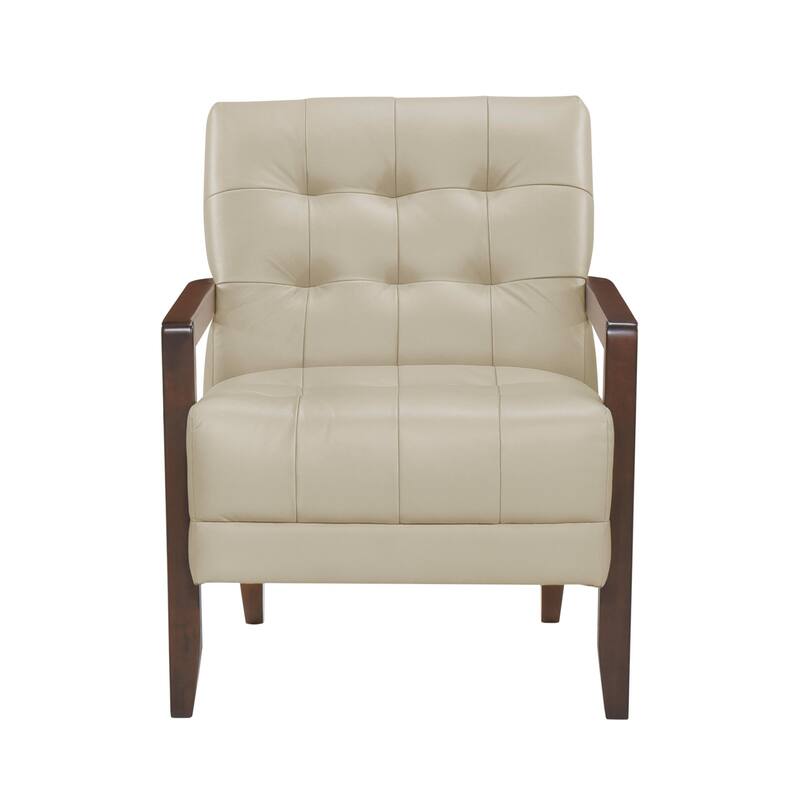 Mid Century Style Upholstered Armchair - Beige