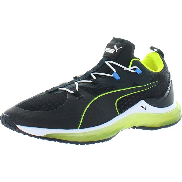 puma black mesh running shoes