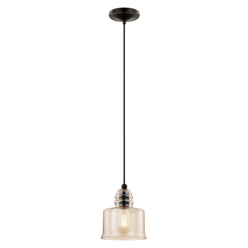 Livex Lighting Art Glass 1 Light Mini Pendant with Glass Shade