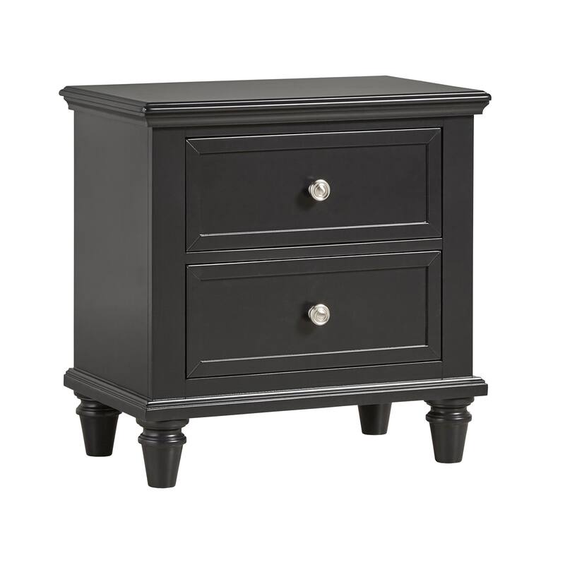 Preston 2-drawer Side Table Nightstand by iNSPIRE Q Junior - Black