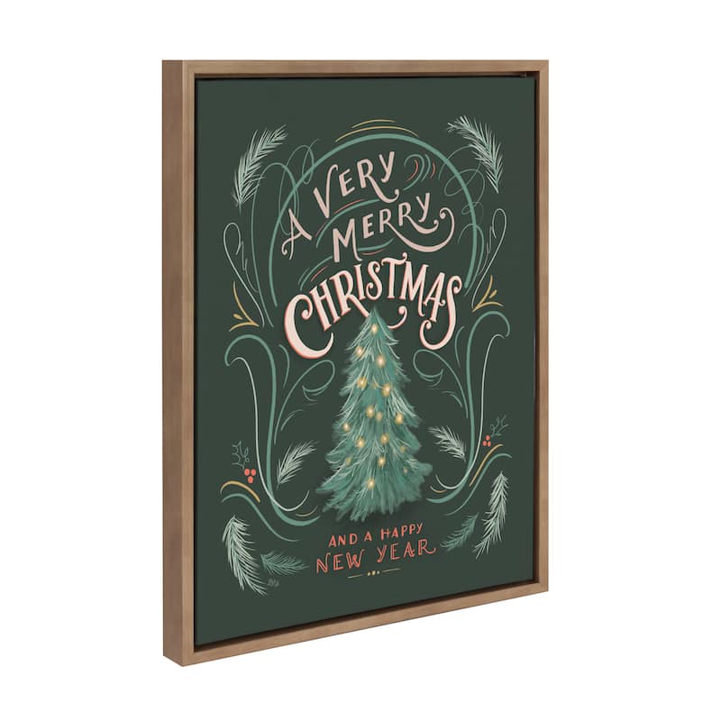 Kate and Laurel Sylvie A Merry Christmas Canvas by Valerie McKeehan - 18x24