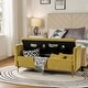 preview thumbnail 15 of 43, Angelus Modern 56''W Upholstered Flip Top Storage Bench withTwo Pillows and Arms by HULALA HOME