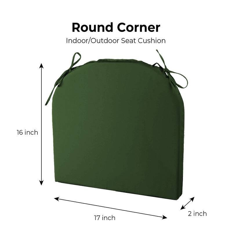 Set of 4 Solid Soft Outdoor Patio Deep Seat Cushion