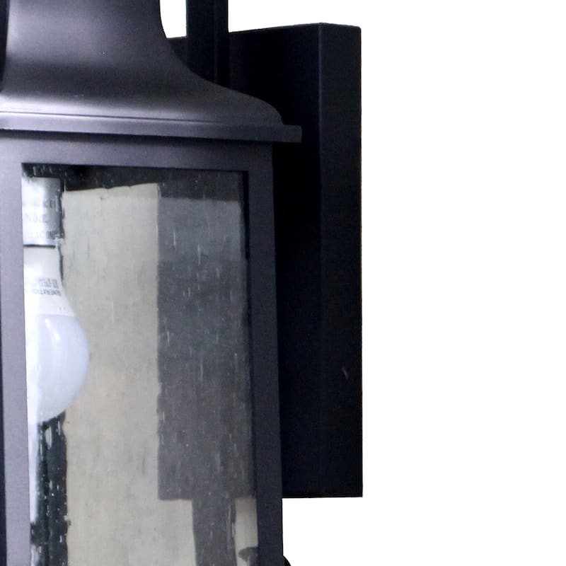 Morgan 1 Light Exterior Wall Lamp in Black Finish