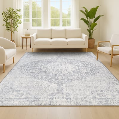 JONATHAN Y Traditional Persian Vintage Medallion Area Rug