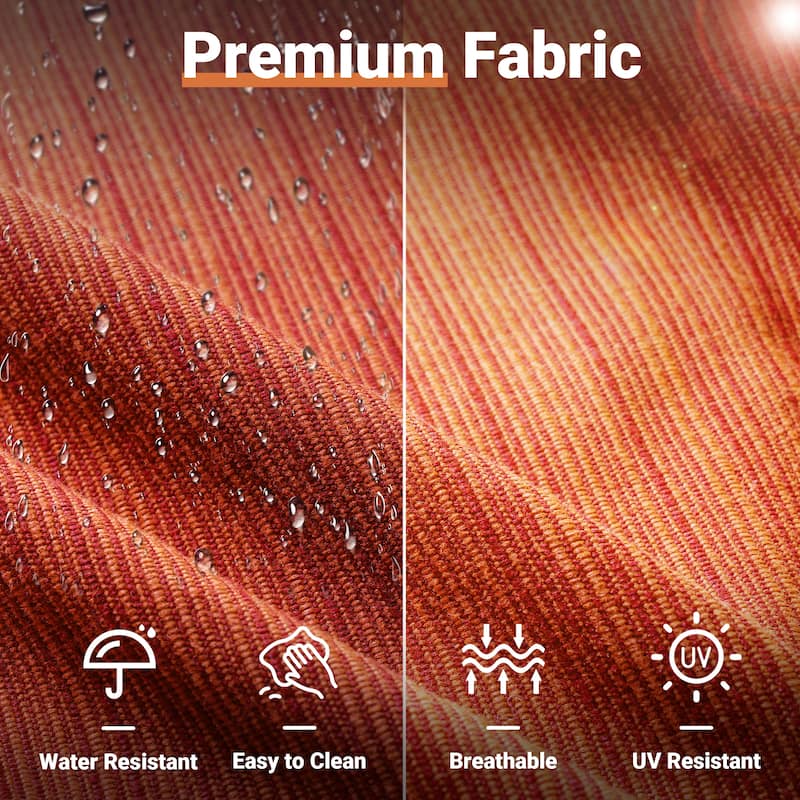 OVIOS 7-Piece Low Profile Deep Seat Wicker Outdoor Patio Furniture Set