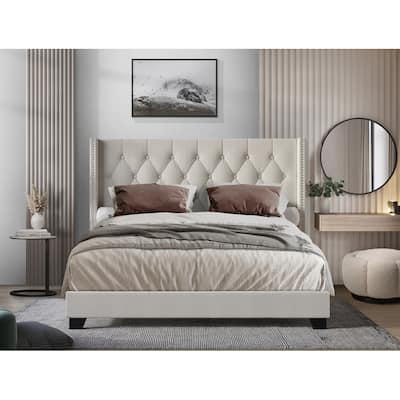 Danbury Tufted Upholstered Panel Bed