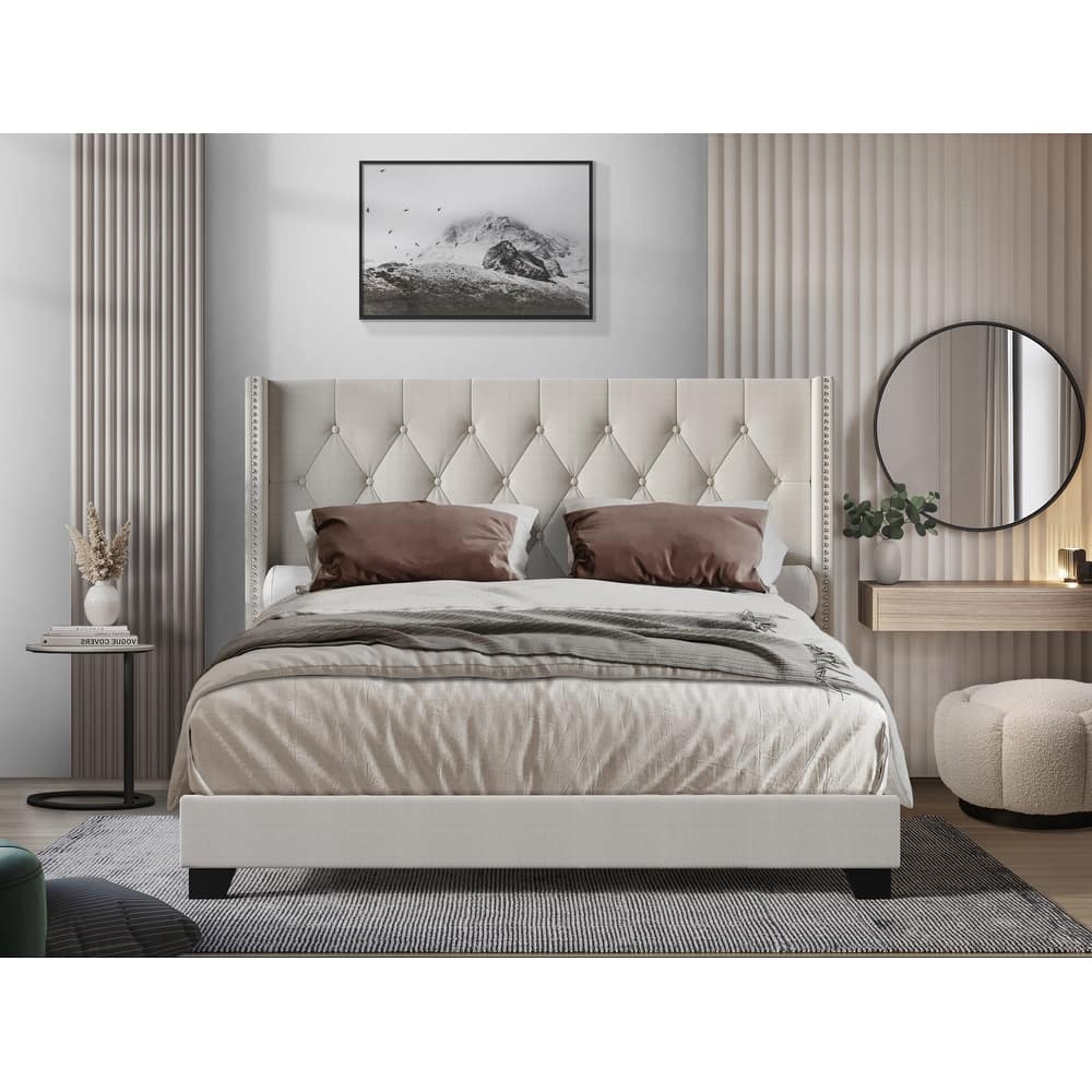 Danbury Tufted Upholstered Panel Bed