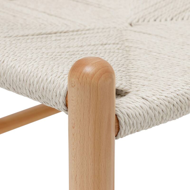 Poly & Bark Weave Chair - Solid Wood with Woven Seat