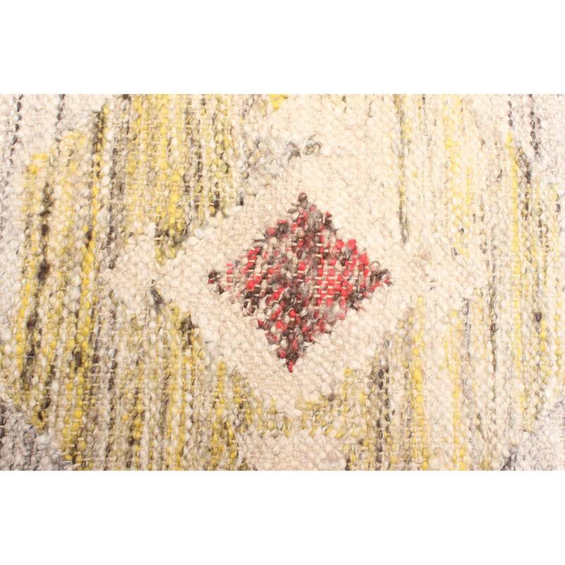 ECARPETGALLERY Flat-Weave Ankara FW Light Grey Wool Kilim - 5'8 x 7'10