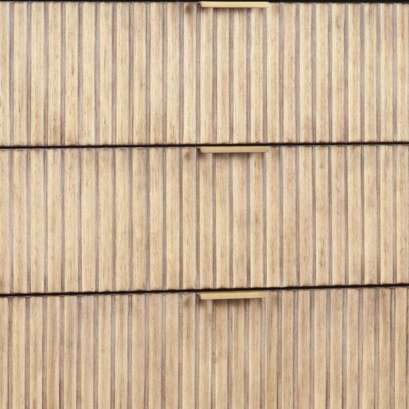 Chest with 5 Corrugated Drawers and Metal Base, Black