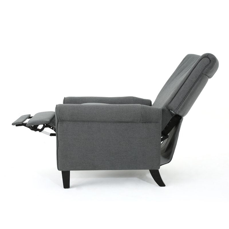 Recliner Chair for Small Spaces, Upholstered Manual Recliner with Armrests, Fabric Single Sofa Chair for Living Room