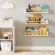 preview thumbnail 3 of 5, Wallniture Madrid Kidsroom Shelves, Nursery Decor Toy Storage, 24", White, Set of 3
