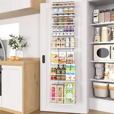 8-Tier Over the Door Pantry Organizer and Storage - 5.1"D x 15.7"W x 64.17"H