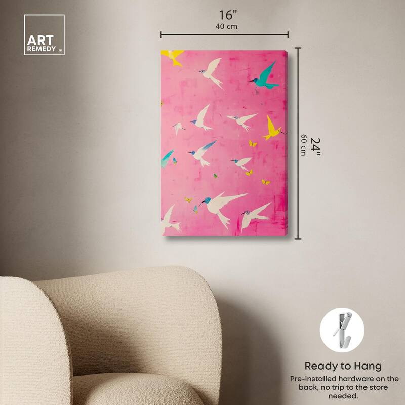 Soaring Sorbet Canvas by Art Remedy, Gallery Wrapped