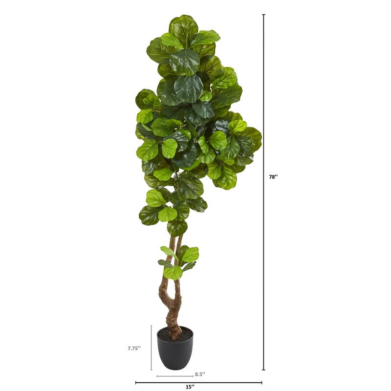78In Artificial Tree Real Touch Indoor Outdoor Decor - Green - 61 Inches and Over