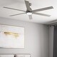 preview thumbnail 1 of 17, Hunter Wi-Fi Gravity Windmill Ceiling Fan w/LED Light Kit and Handheld Remote - Rustic, Transitional - SMART FAN! ENERGY STAR! 72" - Matte Silver