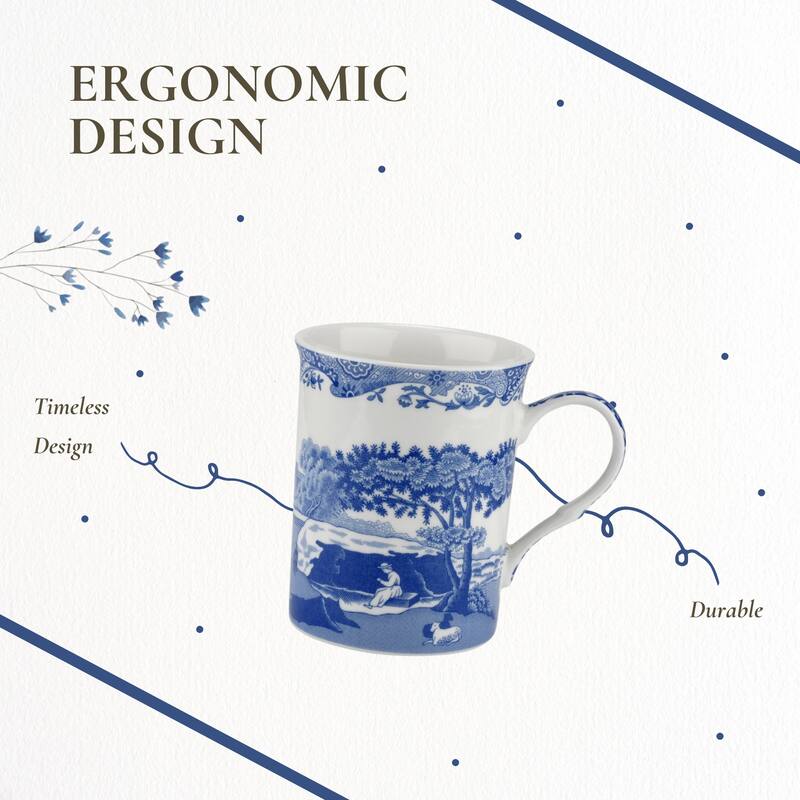 Spode Set of 4 Blue Italian Mugs