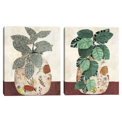 Fish Pots I & III Canvas Art Prints