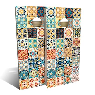 Multi Tile Outdoor Cornhole Board Set